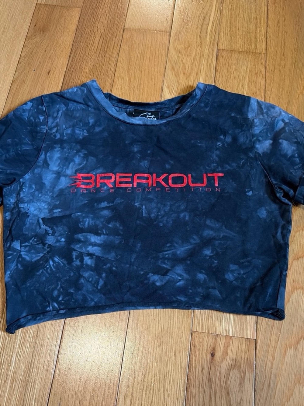 Breakout Dance Competition Black Tie-Dye Crop Tee